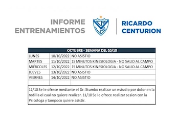 El documento de Centurión que