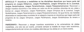 Incentivos medallistas olímpicos en Colombia