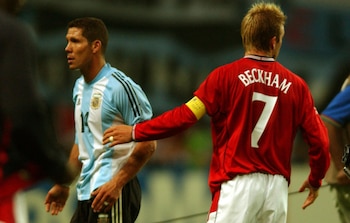 Diego Simeone y David Beckham