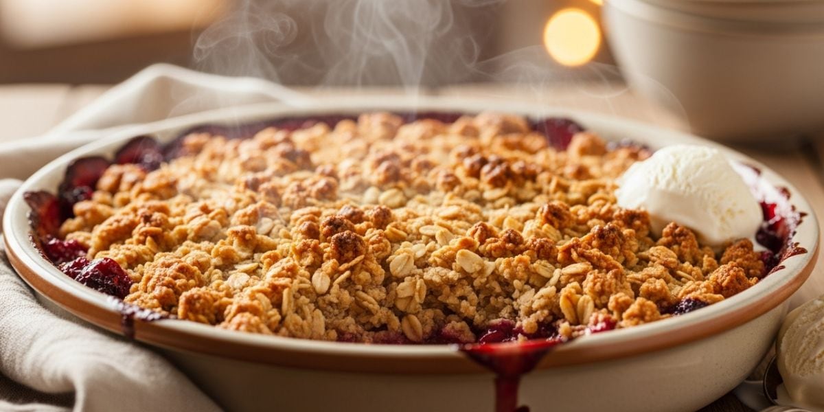 La avena arrollada aporta fibra y mejora el valor nutricional del crumble, consolidándose como un ingrediente esencial en la receta tradicional (Imagen Ilustrativa Infobae)