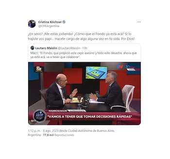 El mensaje de Cristina Kirchner