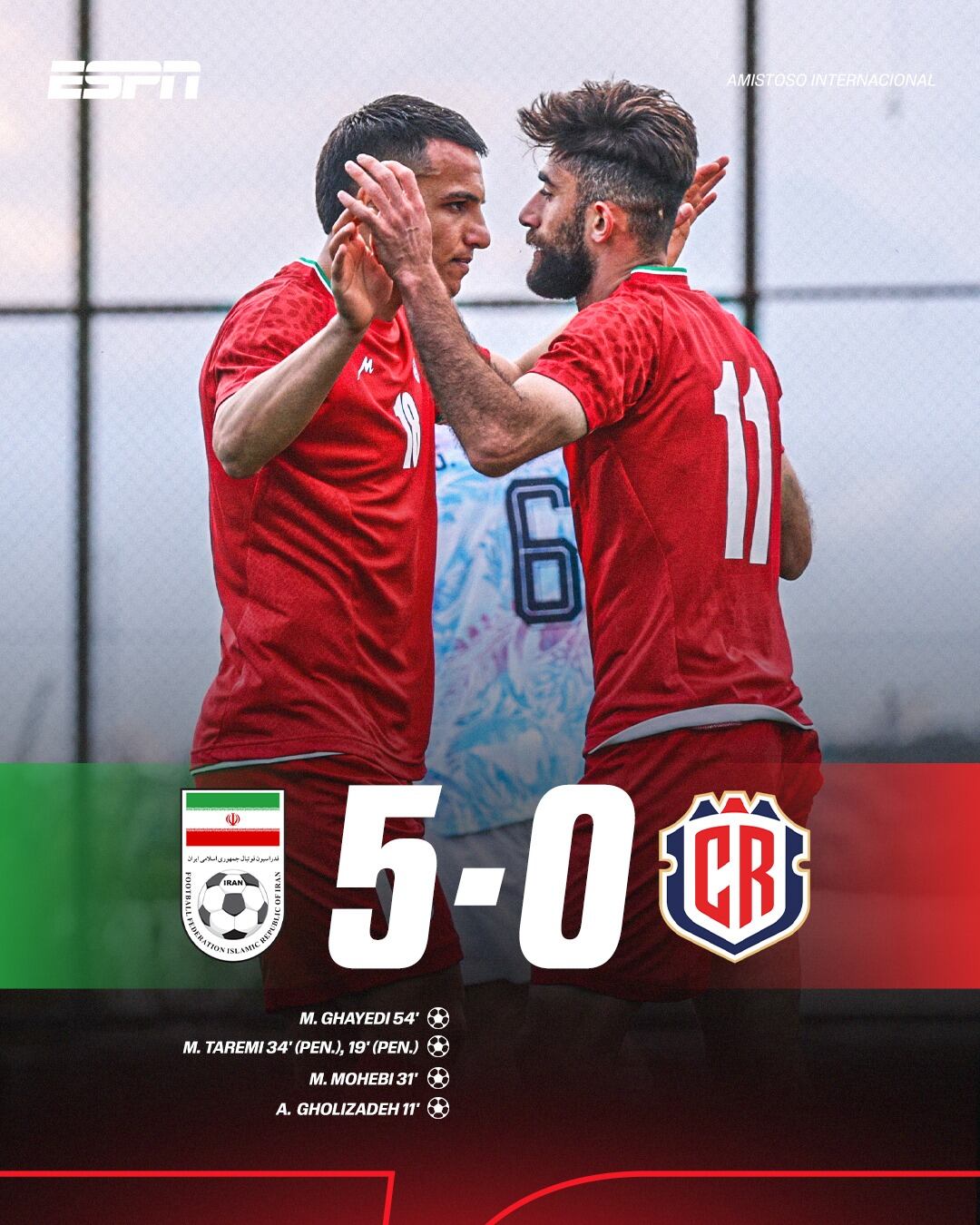 Irán impuso su ritmo desde el inicio y logró una ventaja de cuatro goles antes del descanso. Foto cortesía.