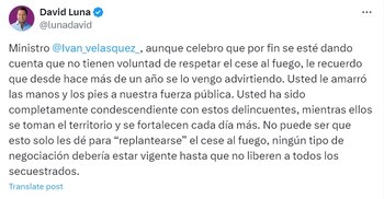 El senador insistió en que