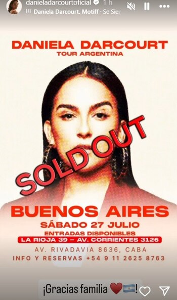 Daniela Darcourt hizo sold out