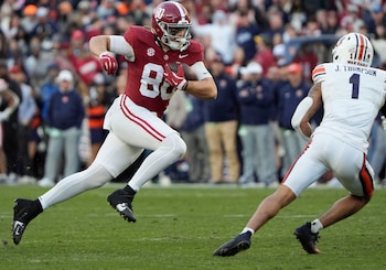 El jugador participó con el Crimson Tide las últimas dos temporadas pero comenzó su carrera con los Washington Huskies. (Gary Cosby Jr.-Imagn Images)