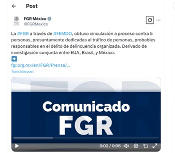 Parte de lo informado por