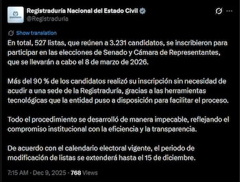 La autoridad electoral destacó la