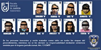 Los 13 detenidos formaban parte
