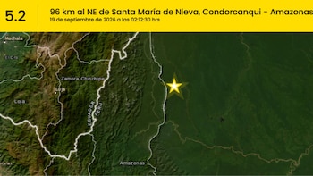 Temblor hoy en Perú EN VIVO: sismo en Amazonas de 5.2, epicentro y reporte del IGP del 19 de septiembre de 2026