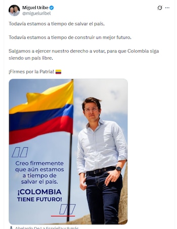 El excandidato hizo un llamado a participar en las elecciones presidenciales - crédito @migueluribel/X