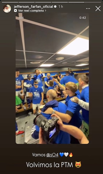 La 'Foquita' no ha sido indiferente al ascenso de los 'reyes azules' a la Bundesliga. - Crédito: @jefferson_farfan_oficial