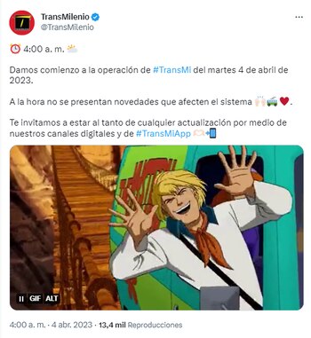 El Sistema dio a conocer los horarios de la operación del cable aéreo de la localidad de Ciudad Bolívar. Cortesía: TransMilenio.