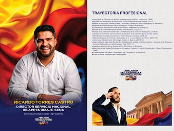 Ricardo Torres Castro nació en Tunja y cuenta con formación en filosofía, teología, negocios internacionales, marketing estratégico y administración - crédito prensa Abelardo de la Espriella