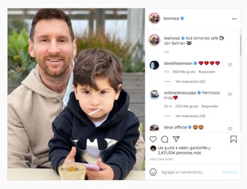 La publicación de Messi junto