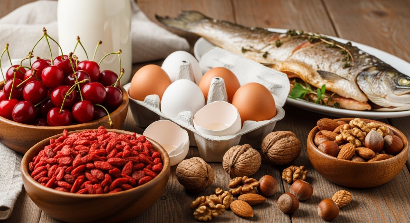 La melatonina presente en huevos, leche tibia y frutos secos potencia la relajación muscular y favorece un descanso reparador, según expertos en salud (Imagen Ilustrativa Infobae)