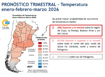 El Servicio Meteorológico Nacional prevé
