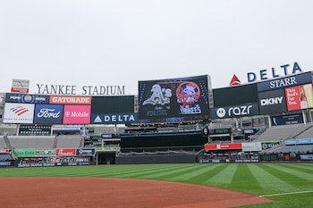 Los Yankees se convirtieron en el primer club de la MLB en cerrar un convenio oficial con Polymarket (Mandatory Credit: Vincent Carchietta-Imagn Images)