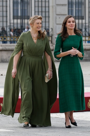 La reina Letizia y Stéphanie