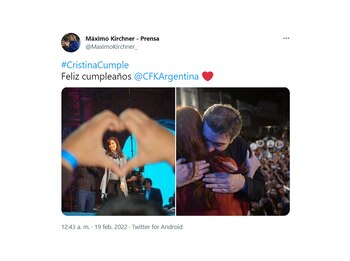 Tuit del equipo de prensa