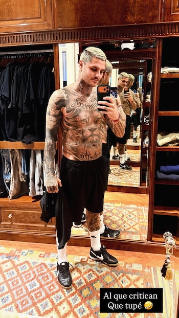 La publicación de Mauro Icardi coincidió con la polémica por las fotos de Wanda Nara y fue leída en redes sociales como una chicana