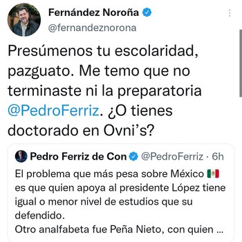 Así se burló Fernández Noroña