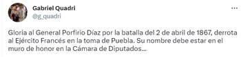 Quadri señaló que Díaz tuvo
