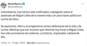 El congresista aseguró que la