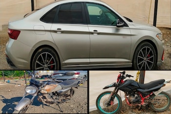 El combustible fue localizado junto con armas, cartuchos, vehículos y tanques de almacenamiento. (x @GilmarR41582838)