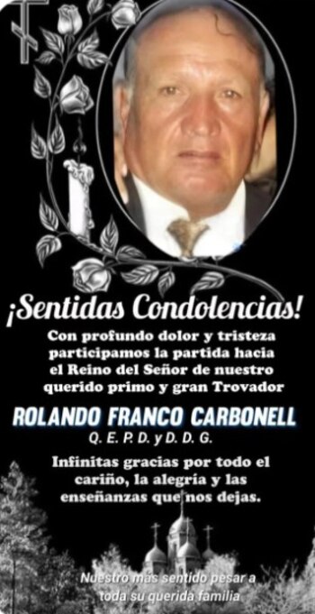 Murió Rolando Franco, padre de