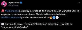 Yerson Candelo debería resolver su