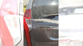 Así quedó el vehículo de