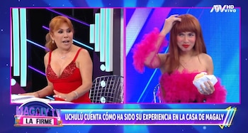 La Uchulú llegó al set de 'Magaly TV La Firme'. (Captura: Magaly TV La Firme)
