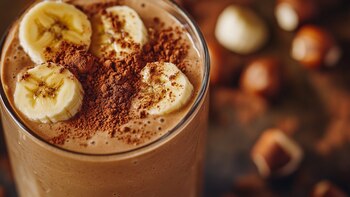 Licuado de avellana con plátano