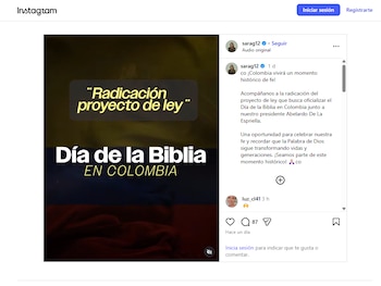 El proyecto propone establecer una fecha anual para reconocer la influencia religiosa y cultural de la Biblia - crédito @sarag12/IG