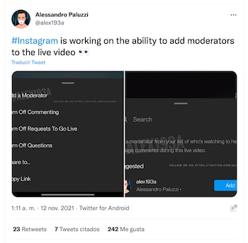 Tweet de Alessandro Paluzzi. (foto: