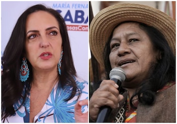 María Fernanda Cabal y Aída Quilcué
