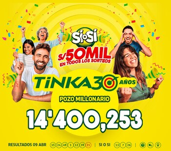 Sorteo Tinka - Miércoles 09