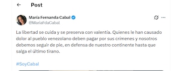 La senadora celebró la detención