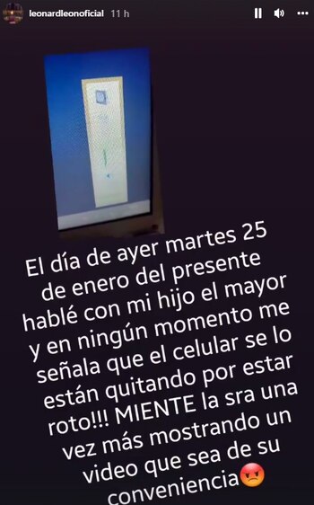 Leonard León publica mensajes contra
