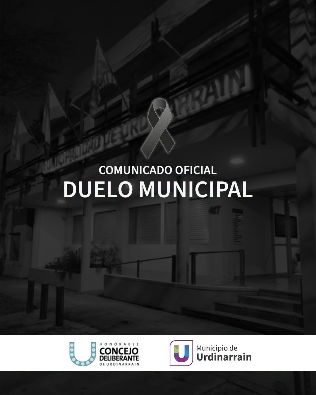 La Municipalidad de Urdinarrain dispuso el cierre de sus dependencias tras declarar duelo por el siniestro vial