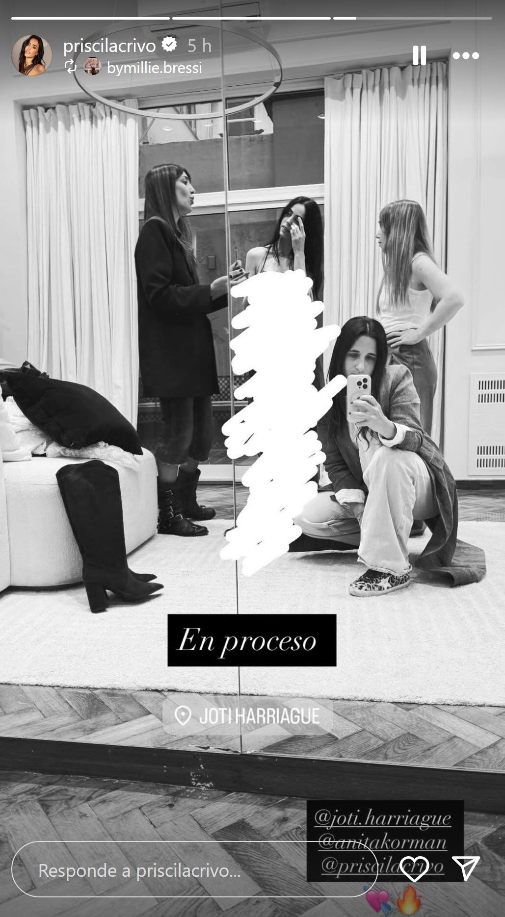 El vestido de Priscila será para la gala de los Martín Fierro, no para una boda, según confirmó Anita Korman