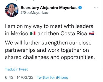 El secretario de Seguridad Nacional