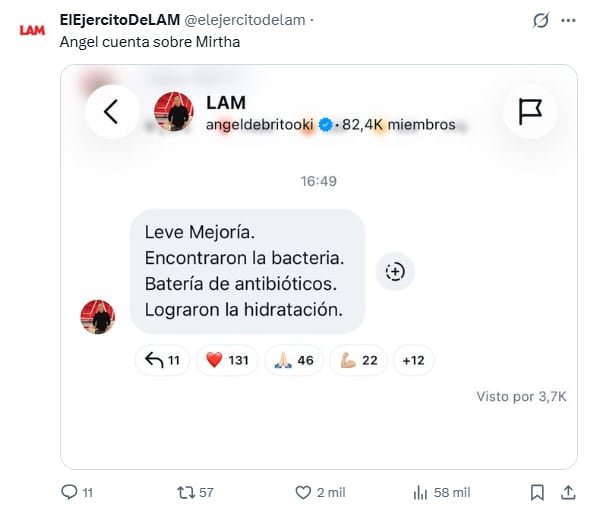 Ángel de Brito informó cómo continúa la salud de Mirtha Legrand