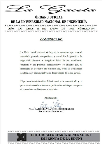 Comunicado UNI