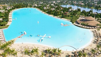 Barrio cerrado con laguna cristalina: