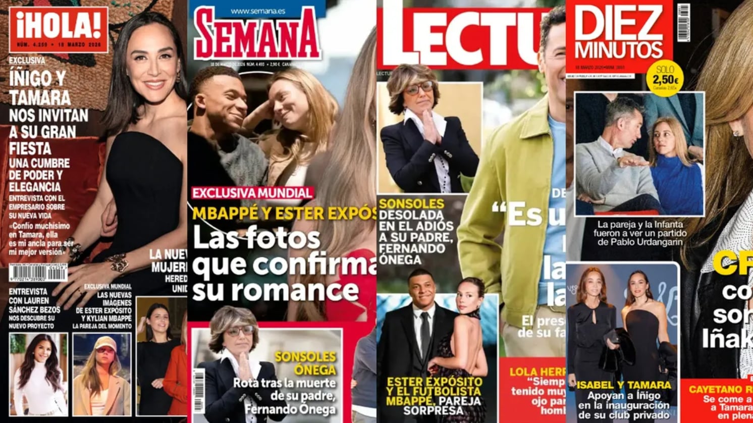 Las revistas del corazón del miércoles 11 de marzo de 2026.