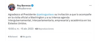 Roy Barreras y David Racero acompañarán al presidente Petro a su visita a los Estados Unidos: esta será su agenda