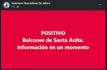 El mensaje del grupo en redes sociales