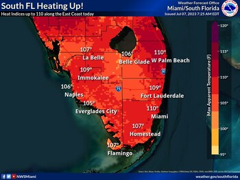 Calor extremo en Miami