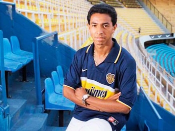 Nolberto Solano disputó 36 partidos con Boca Juniors. - Crédito: Difusión